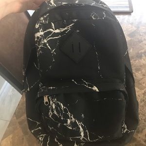 Black and White Marbled Backpack